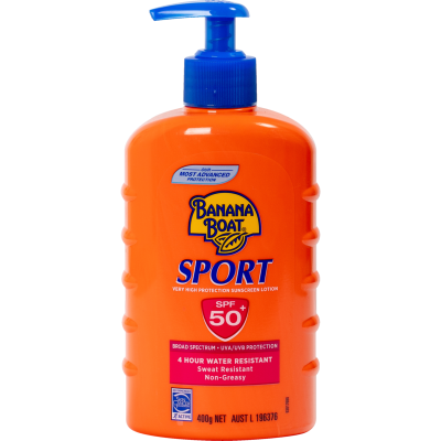 Banana Boat Sport SPF50+ Sunscreen Pump 400g