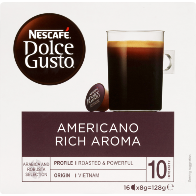 Nescafe Dolce Gusto Americano Rich Aroma Coffee Capsules 16 x 8g