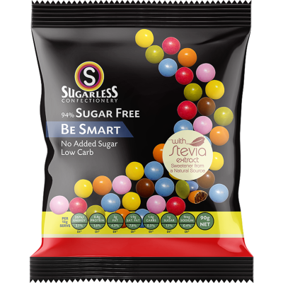 Sugarless Confectionery Be Smart Chocolate Beans 94% Sugar Free 90g