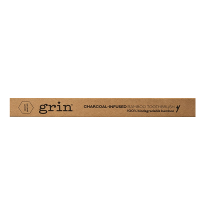 Grin Charcoal Infused Bamboo Medium Toothbrush 1pk