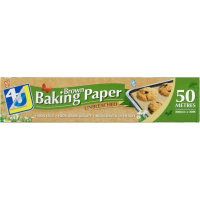 4U Brown Unbleached Baking Paper