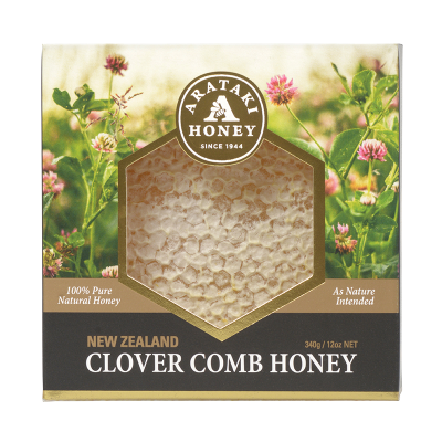 Arataki New Zealand Clover Comb Honey 340g