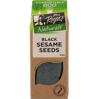 Mrs Rogers Naturals Eco Black Sesame Seeds 40g