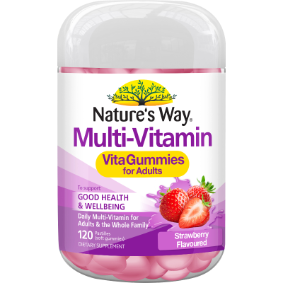 Nature's Way Multi Vitamin Lemon Raspberry Strawberry Vita Gummies For Adults 120pk