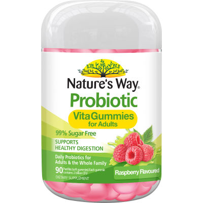 Nature's Way Probiotic Raspberry Vita Gummies For Adults 90pk