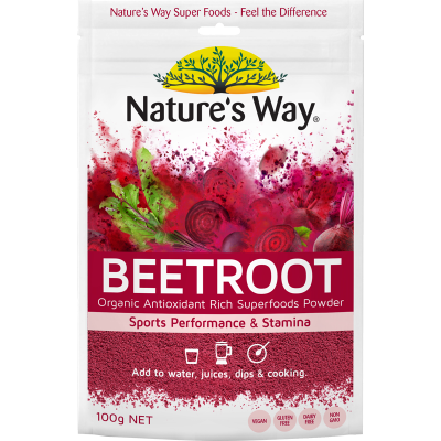 Nature's Way Beetroot Organic Antioxidant Rich Super Food Powder 100g