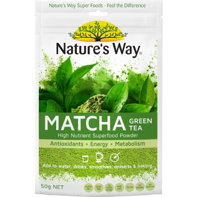 Nature's Way Matcha Green Tea High Nutrient Super Food Powder 50g