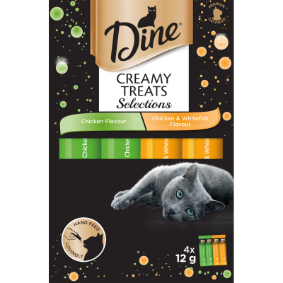 Dine Creamy Treats Chicken Selection Cat Treats 4pk