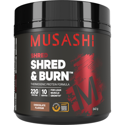 Musashi Shred & Burn Chocolate Flavour Powder 340g