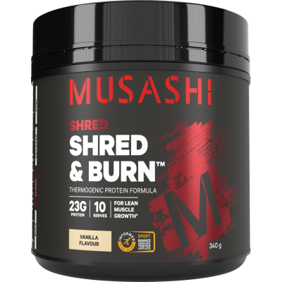 Musashi Shred & Burn Vanilla Flavour Powder 340g