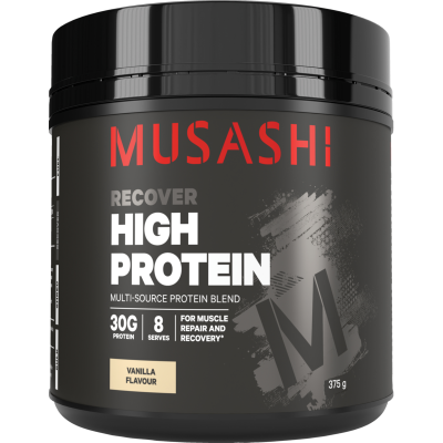 Musashi Recover High Protein Vanilla Flavour Powder 375g