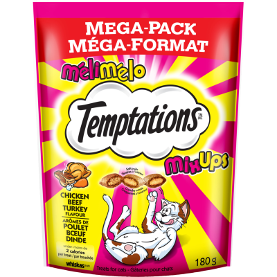 Temptations Mix Ups Chicken Beef & Turkey Flavour Treats For Cats 180g