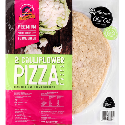 Turkish Bread Cauliflower Pizza Bases 2pk