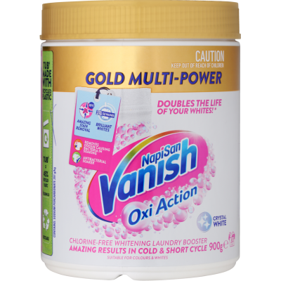 Vanish Napisan Stain Remover Gold White Powder 900g