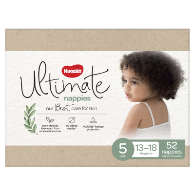 Huggies Ultimate Nappies Size 5 13-18kg 52pk