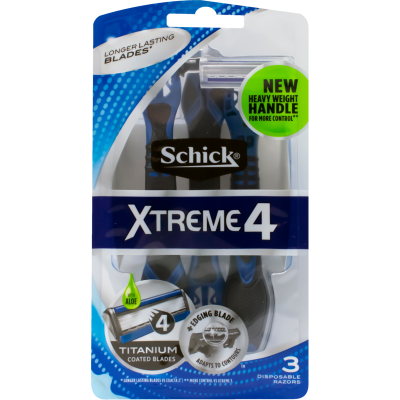 Schick Xtreme 4 Disposable Razors 3pk