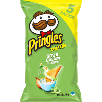 Pringles Minis Sour Cream & Onion Potato Chips 95g