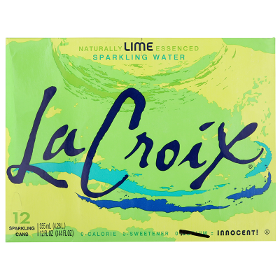 La Croix Naturally Lime Essenced Sparkling Water 12pk