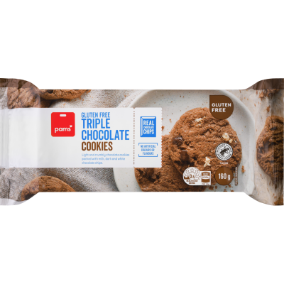 Pams Gluten Free Gluten Free Triple Chocolate Chip Cookies 160g