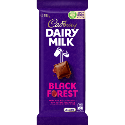 Cadbury Dairy Milk Black Forest Chocolate Block 180g