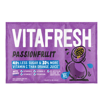 Vitafresh Passionfruit Flavoured Drink Mix 3 x 50g