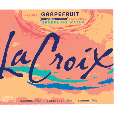 La Croix Natural Pamplemousse (Grapefruit) Sparkling Water 12pk