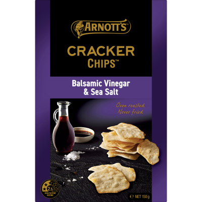 Arnott's Cracker Chips Balsamic Vinegar & Sea Salt Cracker Chips 150g