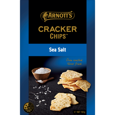 Arnott's Cracker Chips Sea Salt Cracker Chips 150g