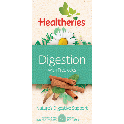 Healtheries Digestion With Probiotics Tea Bags 20pk