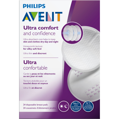 Philips Avent Ultra Comfort & Confidence Breast Pads 24pk