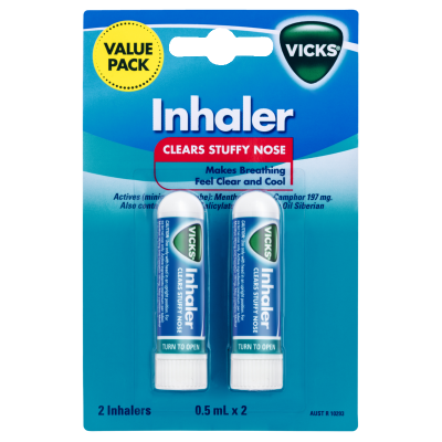 Vicks Nasal Decongestant Inhaler 2 x 1ml