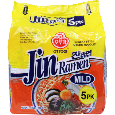 Ottogi Mild Multi Jin Ramen Noodles 600g