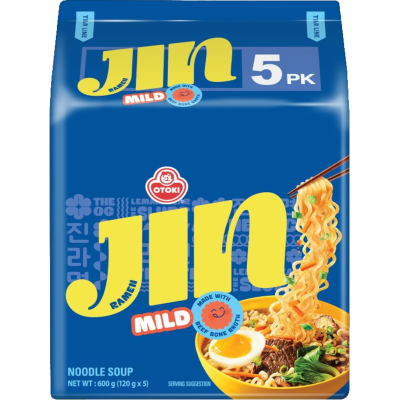 Otoki Mild Multi Jin Ramen Noodles 5 x 120g