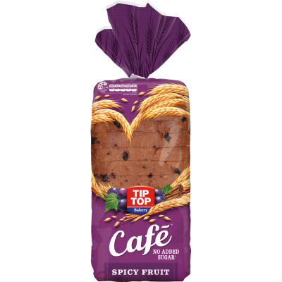 Tip Top Cafe No Added Sugar Spicy Fruit Bread 500g