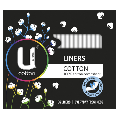 U By Kotex Cotton Liners 26pk