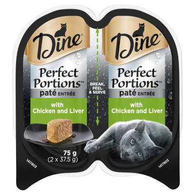 Dine Perfect Portions Cuts Pate Entree With Chicken And Liver Wet Cat Food 75g