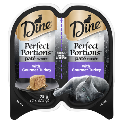 Dine Perfect Portions Pate Entree With Gourmet Turkey Wet Cat Food 75g