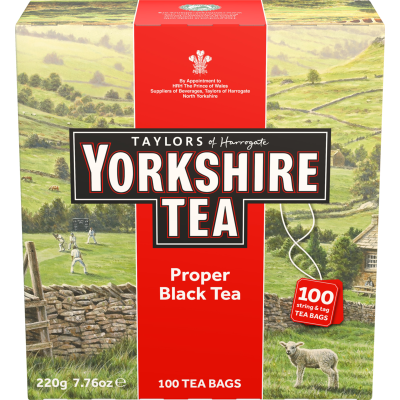 Taylors Yorkshire Proper Black Tea Bags 100 x 2.2g