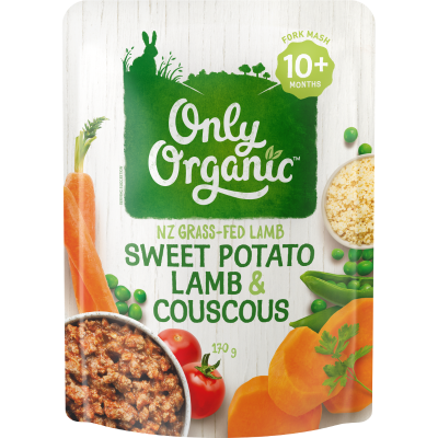 Only Organic Sweet Potato Lamb & Couscous 10+ Months 170g