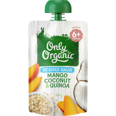 Only Organic Mango Coconut & Quinoa 6+ Months 120g