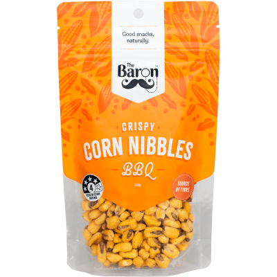 The Baron BBQ Crispy Corn Nibbles 100g