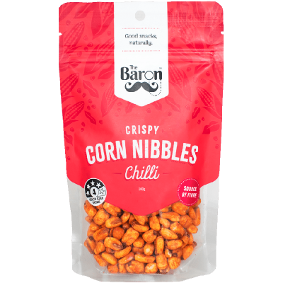 The Baron Chilli Crispy Corn Nibbles 100g