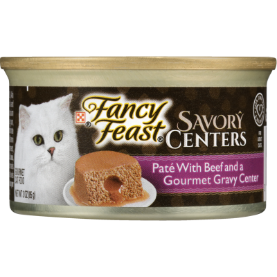 Purina Fancy Feast Savoury Centres Pate With Beef And A Gourmet Gravy Centre Cat Food 85g