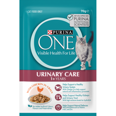 Purina ONE Chicken In Gravy Urinary Care 1+ Years Cat Food 70g