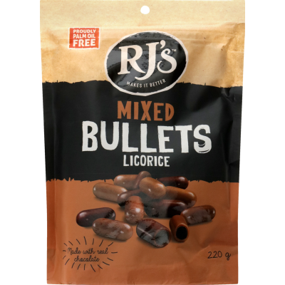 RJ's Mixed Bullets Licorice 220g