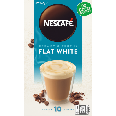 Nescafe Flat White Coffee Sachets 10 x 14.5g