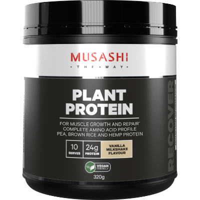 Musashi Plant Protein Vanilla Milkshake Flavour Powder 320g