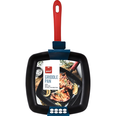 Pams Non Stick Induction Griddle Pan 24cm 1pk