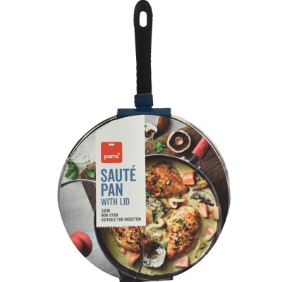 Pams Saute Pan With Lid 28cm ea