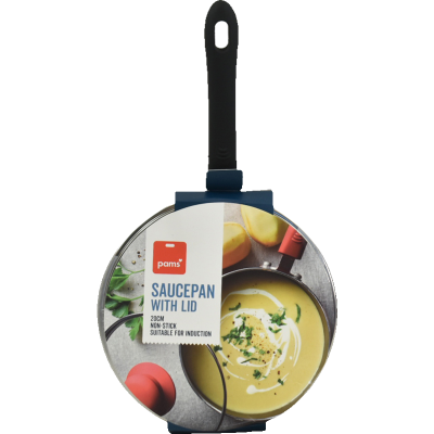 Pams Saucepan With Lid 20cm 1pk